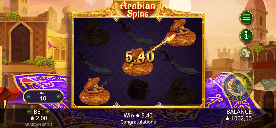 Arabian Spins Win