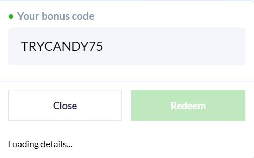 Redeeming code at Big Candy